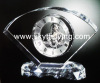 crystal glass clock, clock