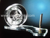 crystal clock penholder, crystal clock