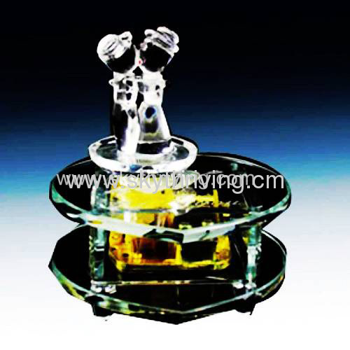 wedding crystal music box, love