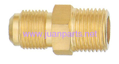 Brass pipe fitting, Half Union- Flare to NPTFE