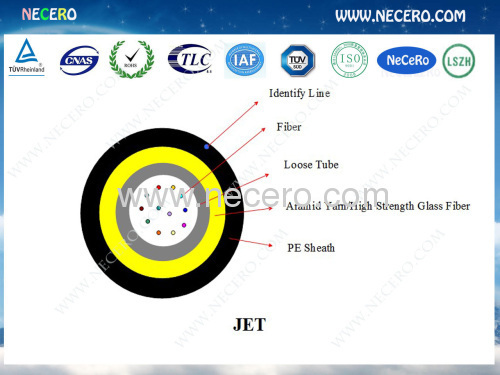 JET Unitube Non-metallic fiber optic Cable