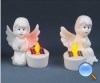 solar ceramics angel candle light as promotional gift