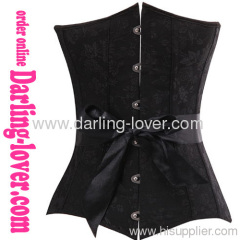 Black Sexy Underbust Flower Corset