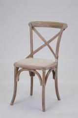 oak wood antiques style cross back dining chairs