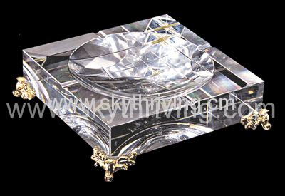 crystal ashtray, modern crystal ashtray