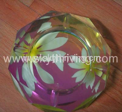 modern crystal ashtray, ashtray