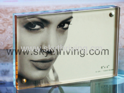 crystal cube photo frame, frame photo crystal