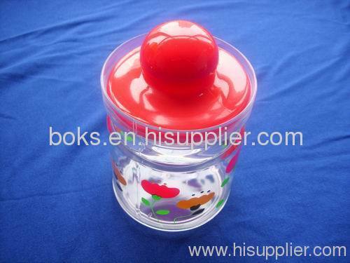 durable plastic canister with lids