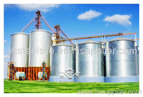 Galvanized Steel Silo for Grain Storage with Hopper Bottom
