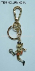 Metal key chain with colorful painting