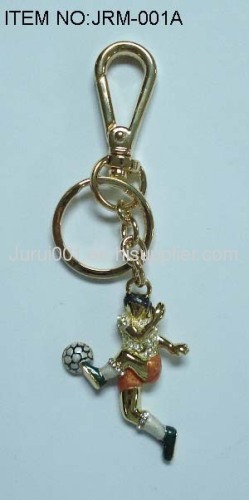 Metal key chain with colorful painting