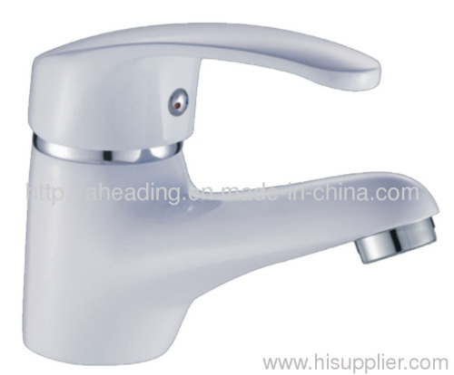 Spray paint basin faucet