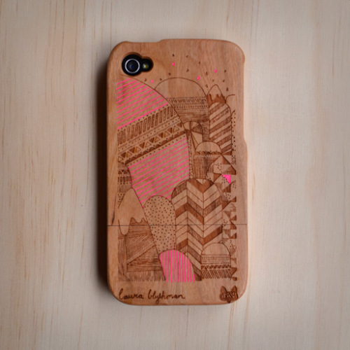 Engraved Wooden Cell Phone Case for Apple iphone