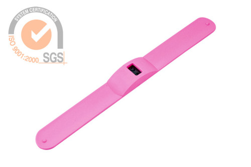 Silicone Rubber chronograph watch in hot pink