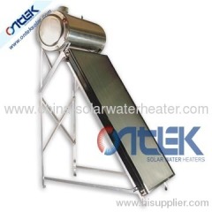 High pressure compact flat plate solar water heater