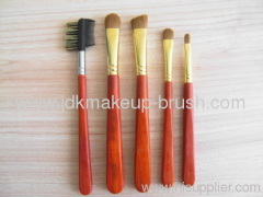 Eye Cosmetic Brush Set with Red wooden handle