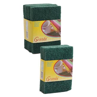 9-Pack General Purpose Green Heavy Duty Nylon Abrasive Scouring Pad