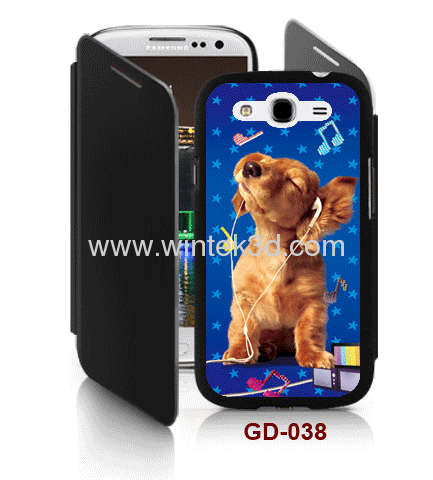 Music dog Samsung Galaxy Grand DUOS(i9082) 3d case with cover,pc case rubber coated,with 3d picture