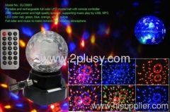 Rechargeable and portable mini LED crystal lighting with speaker