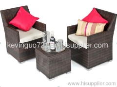 3 Piece Rattan All Weather Furniture Outdoor Garden Set