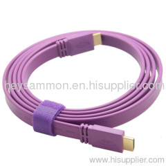 HDMI AM TO AM Flat purple cable