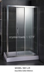 square sliding shower enclosure