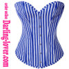 Sexy Blue Stripe Corset