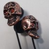Skull Swarovski Crystals In ear Headphones