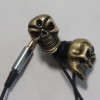 Crystal Gothic Metal Gold Chrome Skull Ear Bud Earbuds Earphone Diamond Headsets