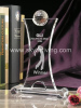 crystal trophy, crystal golf trophy