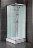 corner squre glass wall shower room