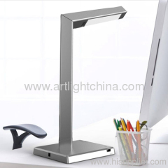 Metallic Silver Led Office Decorative Lamp