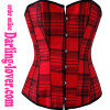 Red Plaid Sexy Corset