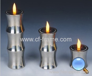 solar bamboo style candle light