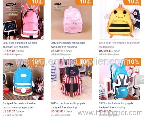 free shipping fashionable style vintage student boys girls backpacks with cheaper MOQ1piece