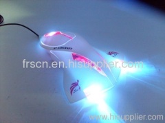 Mini airplane wired optical gift led mouse