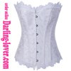 White Sexy Flowers Fashion Corset