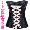 Sexy White Lace-up Zipper Corset