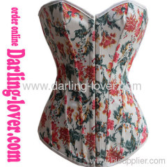 Sexy Red Flowers Fashion Corset