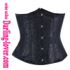 Black Sexy Satin Underbust Corset