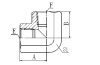 7T9-PK 90° ELBOW BSPT FEMALE HYDRAULIC ADAPTERS FITTING PIPE CONNECTER COUPLING