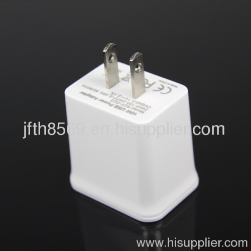 2 USB ports 2.1Aoutput fast charger for iphone and ipod