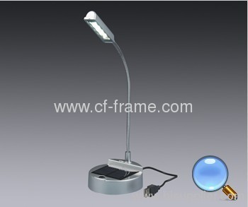 Mini Portable 4 LED Solar Power Flexible Desktop Reading Light Lamp With USB Cable