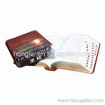 Offset Printing Bible Book Customized Designs or Logos are Accepted with Thick Leather Hard Cover