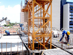 inside climbing tower crane