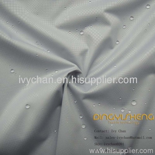 Waterproof embossed checks polyester fabric for jacket
