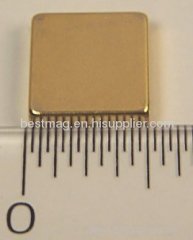 Block Magnet/Neodymium Block Magnets Gold Coating