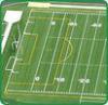 Two tones Artificial Sports Turf , High Density , eco friendly