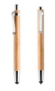 Hot selling promotional bamboo eco ballpen with stylus point