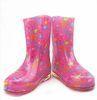 Size 1 Childrens Rain Boots Short , PVC Pink Cute Cool For Fishing